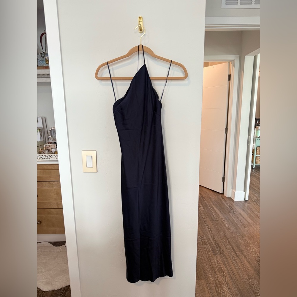 Express Navy One-Shoulder Dress